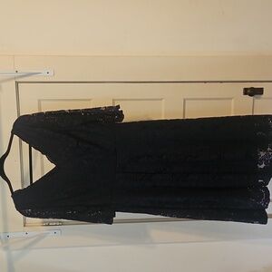 Elegant Navy Lace Dress